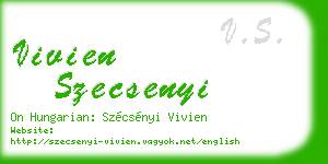 vivien szecsenyi business card
