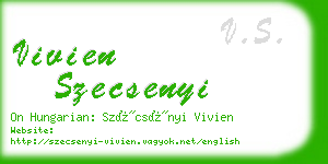 vivien szecsenyi business card